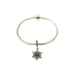 GENERICO - Pulsera con Dije charm de Copo de Nieve