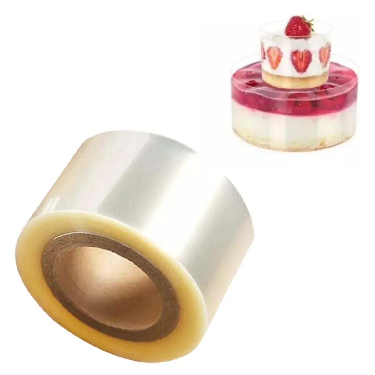 GENERICO - Rollo De Acetato Transparente Repostería 12 Cm X 32 Mt.