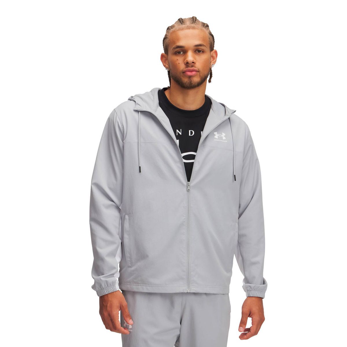 UNDER ARMOUR - Cortaviento Lifestyle para hombre Rival Woven Gris UNDER ARMOUR