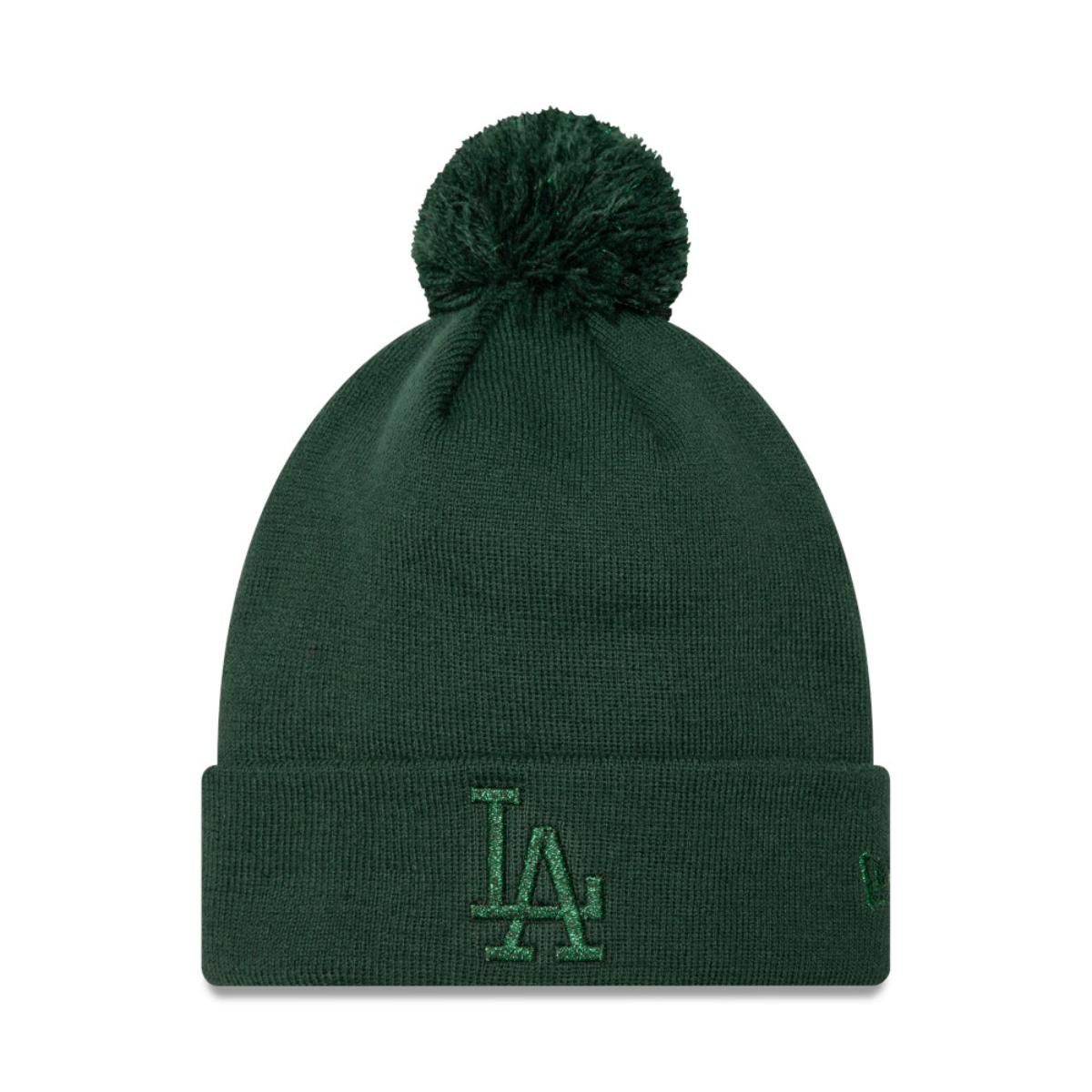 NEW ERA - Knit LA MLB Metallic Bobble Bean Green Woman