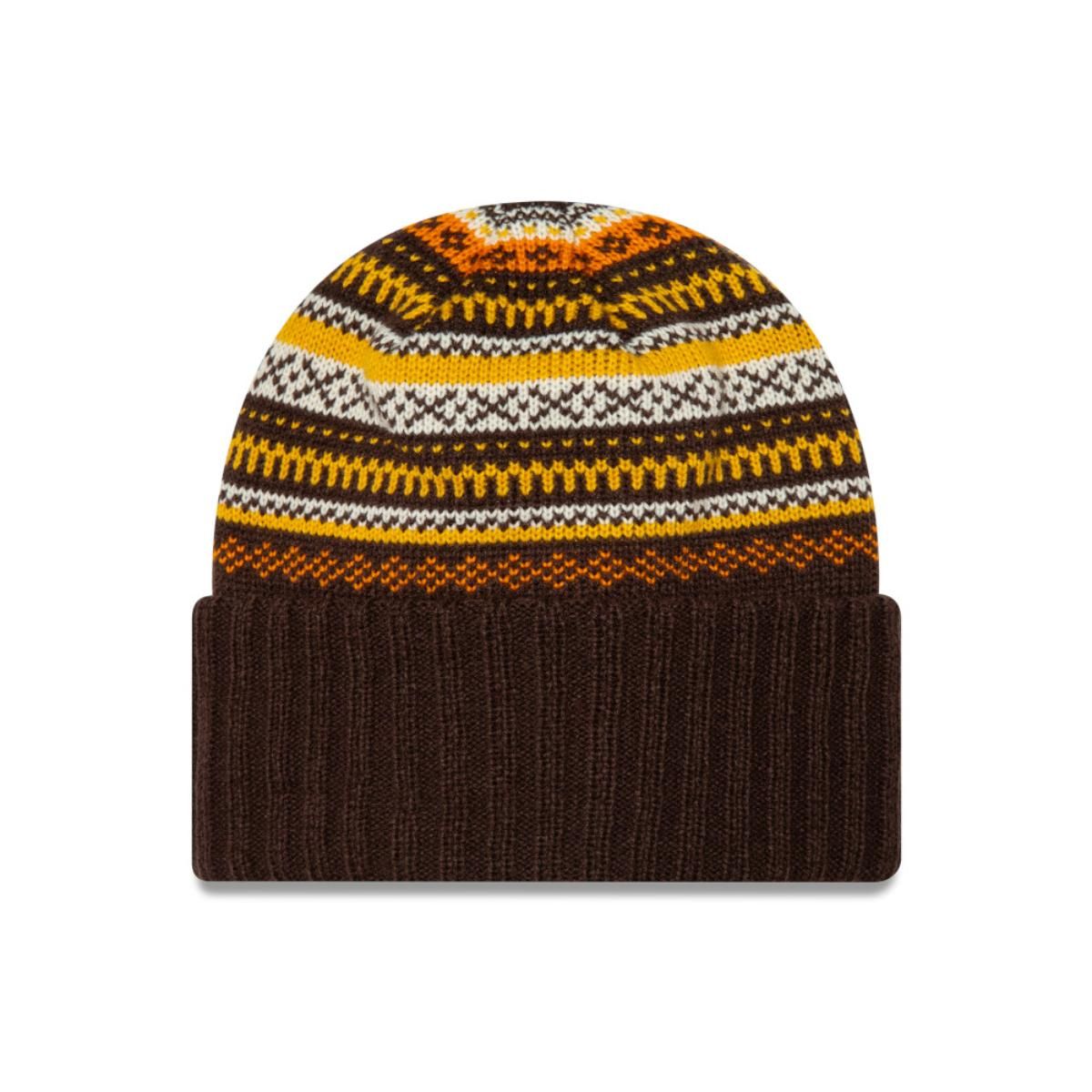 NEW ERA - Knit New Era Fairisle Beanie Dark Brown Woman