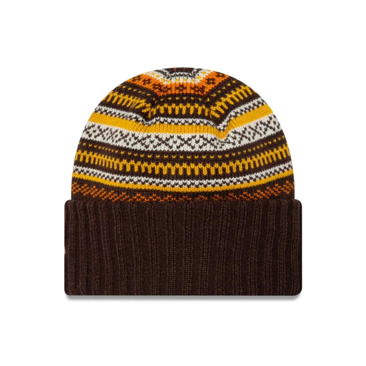 NEW ERA - Knit New Era Fairisle Beanie Dark Brown Woman