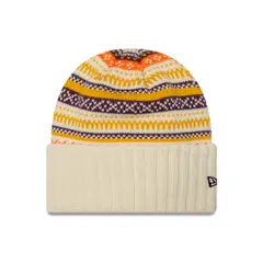 NEW ERA - Knit Fairisle Beanie Light Beige Woman