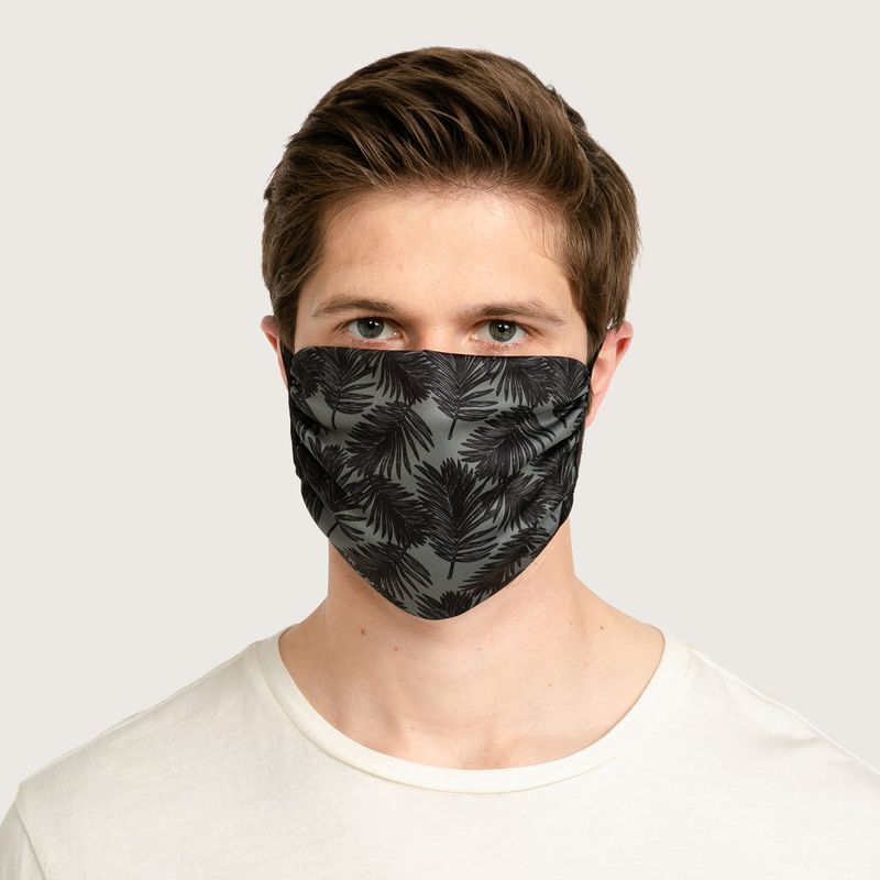 BASEMENT - Mascarilla Basement Hombre Algodón Estampado Hojas