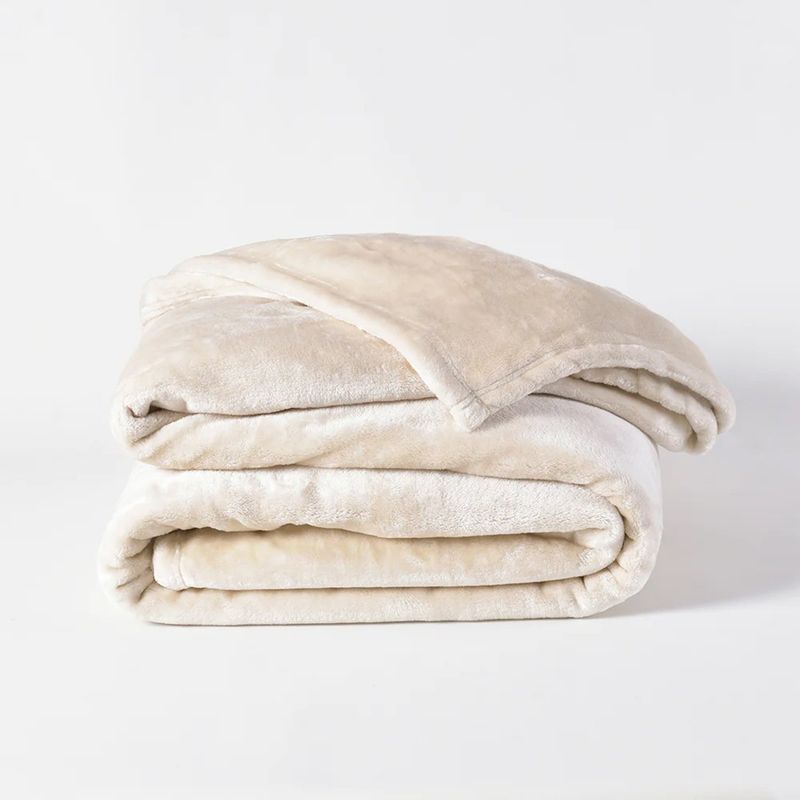 CHANTILLY - Frazada Flannel Chantilly 1,5 plazas CRUDO
