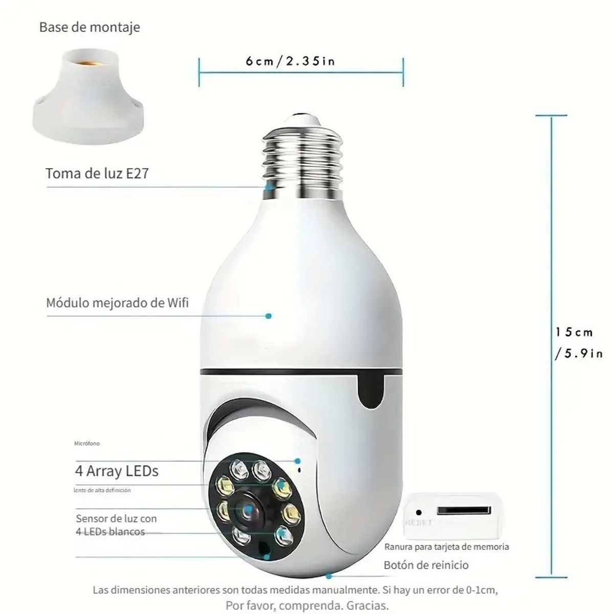 GENERICO - 355°Smart Home Cámara de Seguridad