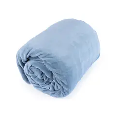 GENERICO - Frazadas Sherpa Microfibra 2 Plazas Manta De Chiporro Celeste