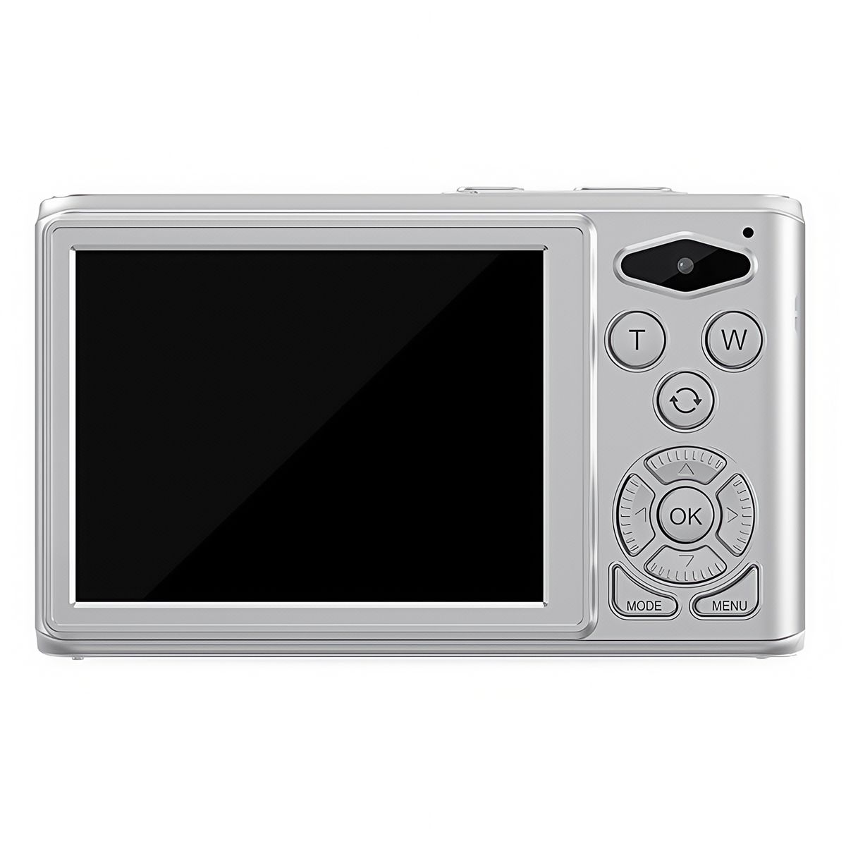 RENVMEXY - Cámara 4K Plateada 64MP Selfie y Video - 18X Zoom y PC CAM