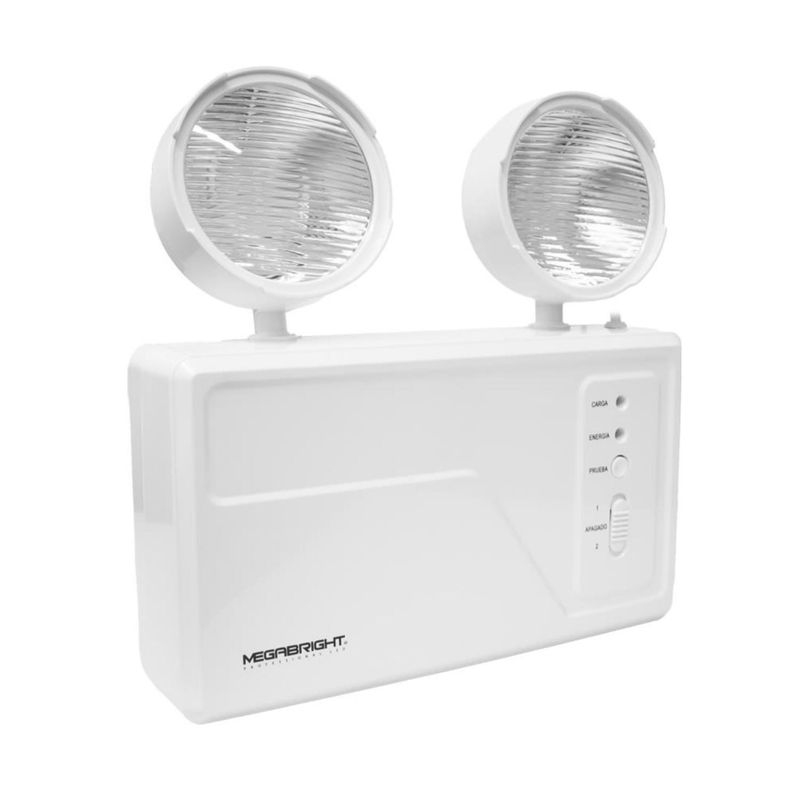 MEGABRIGHT - Lampara De Emergencia 2 Focos LED 1500W 350ml Megabright