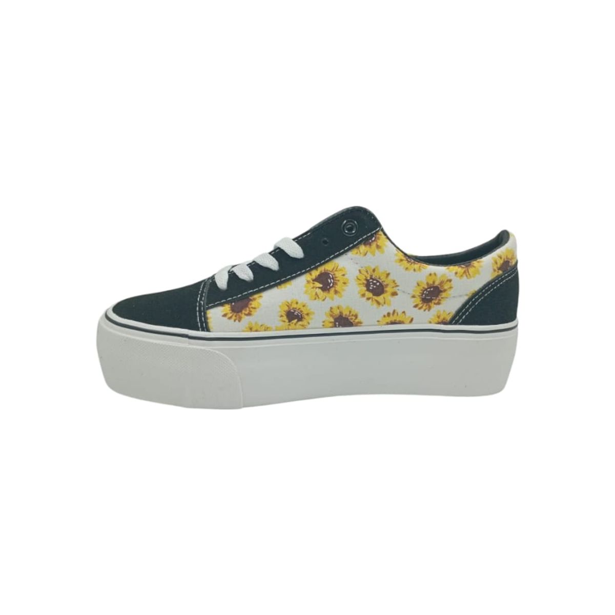 HERIEL - Zapatilla Negra Print Plataforma