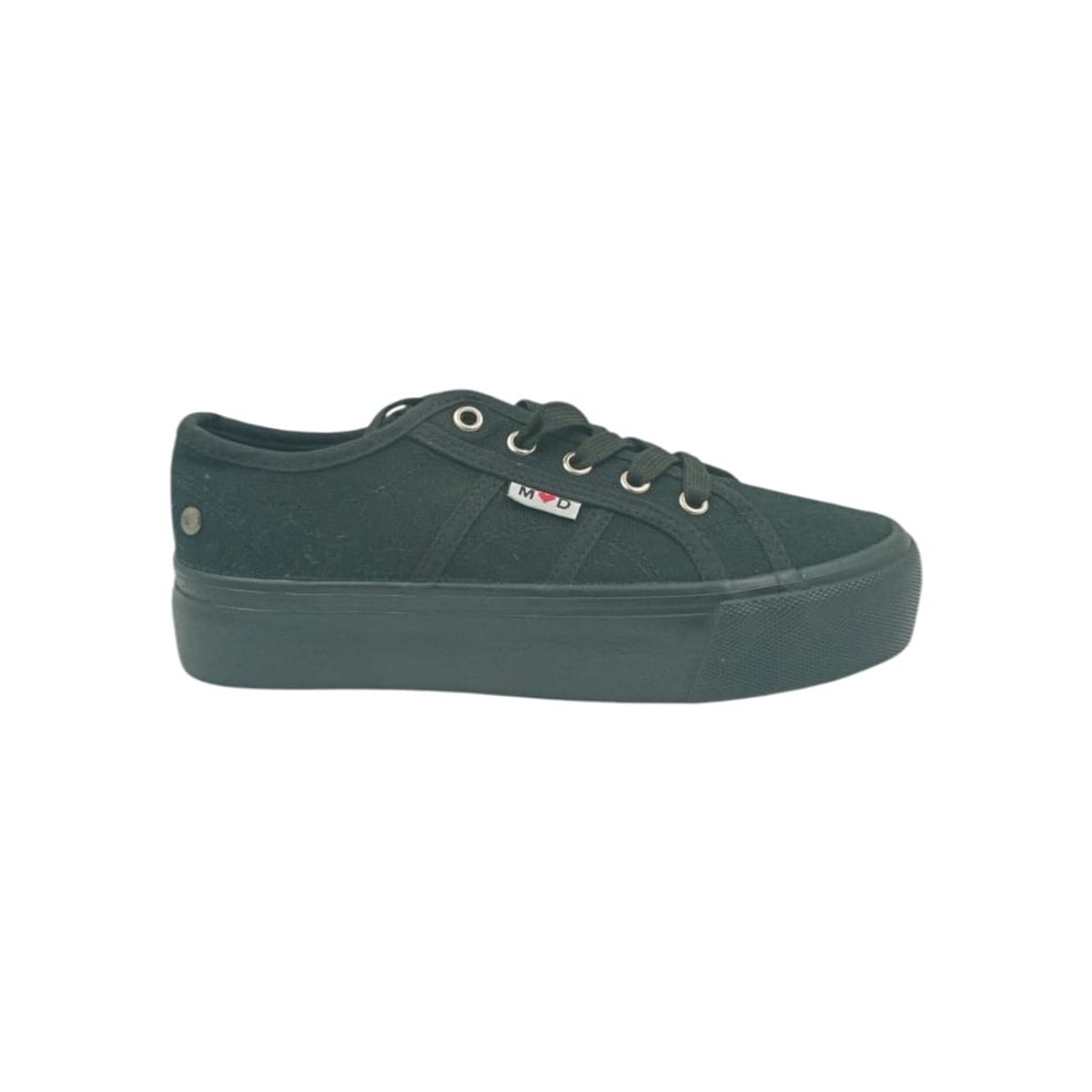 HERIEL - Zapatilla Negra Textil Mujer