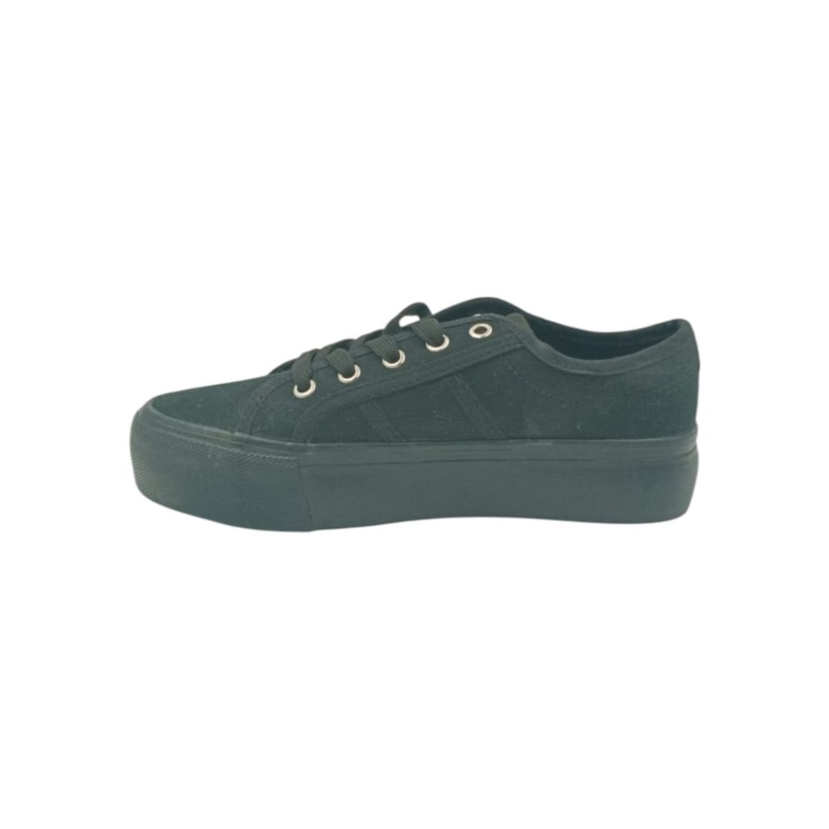 HERIEL - Zapatilla Negra Textil Mujer