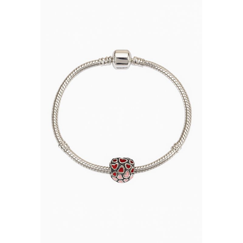 GENERICO - Pulsera con charm de Corazon Esmaltado
