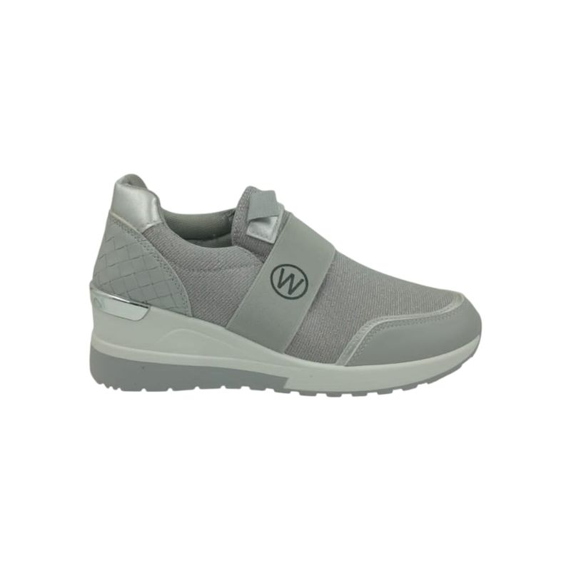 HERIEL - Zapatilla Plateada Plataforma Mujer
