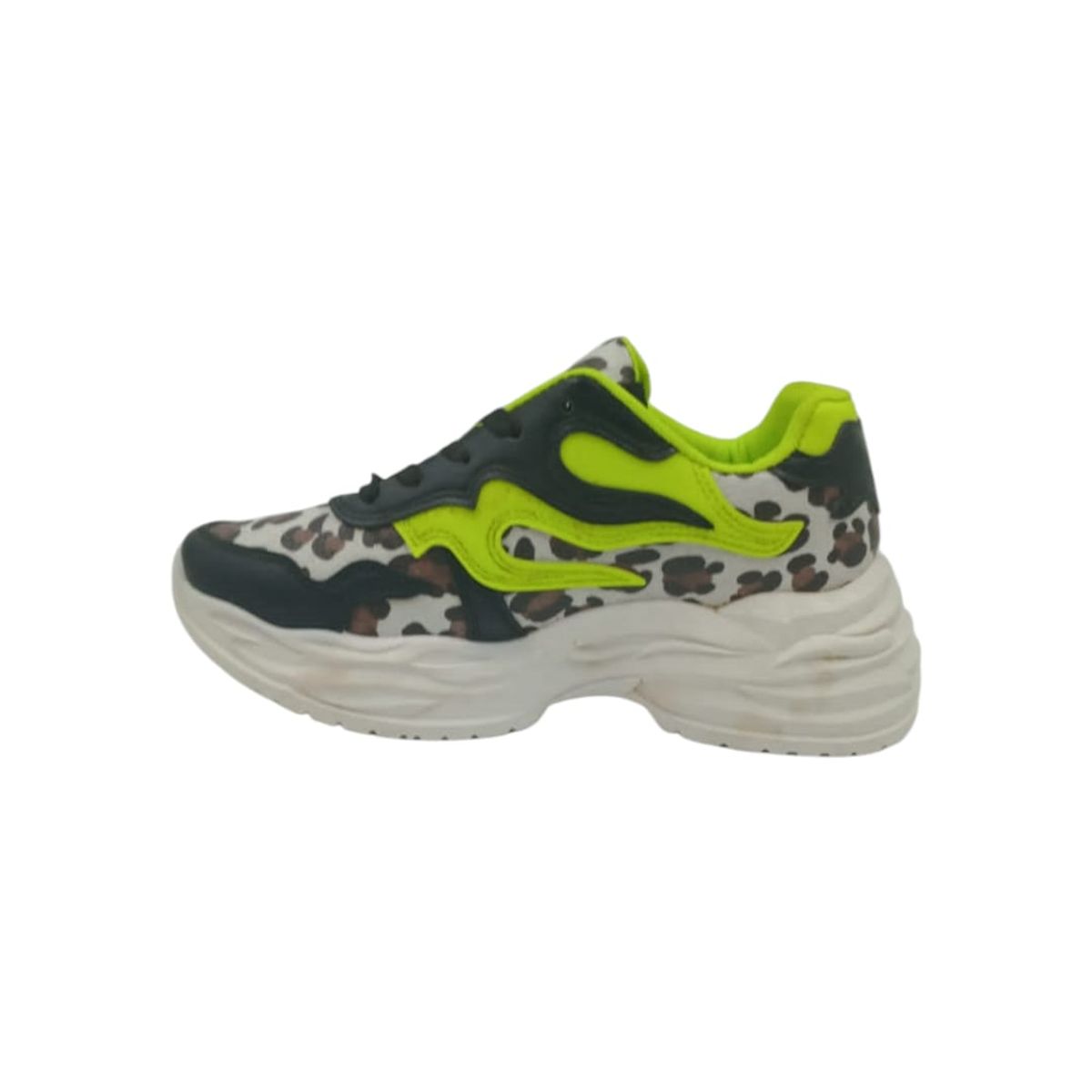 HERIEL - Zapatilla Negra Print Plataforma