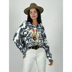 ENIGMATICA BOUTIQUE - Sweater Cashmere Print Café