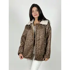 ENIGMATICA BOUTIQUE - Chaqueta Aviadora Gamuza Print Beige