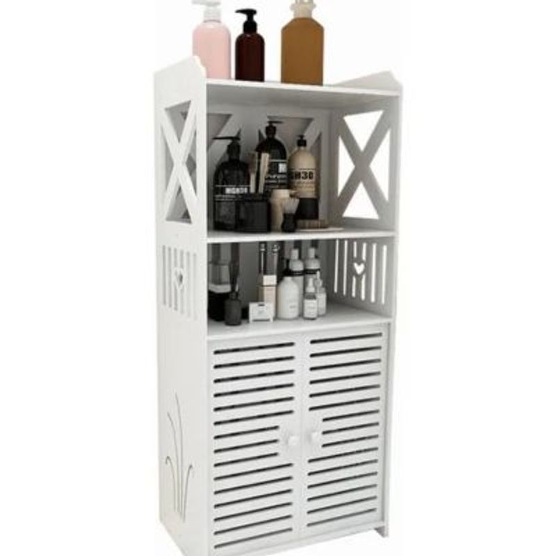 GENERICO - Estante Esquinero de Baño 4 Niveles Ajustable Blanco