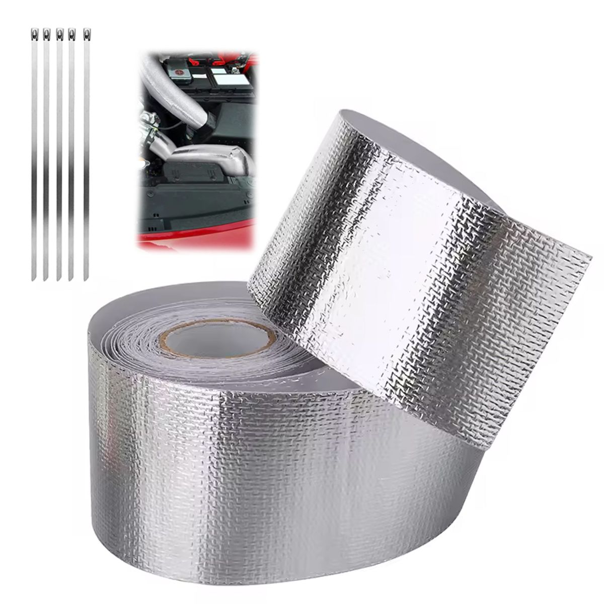 GENERICO - Cinta De Aluminio De Resistente A Altas Temperaturas 5mts