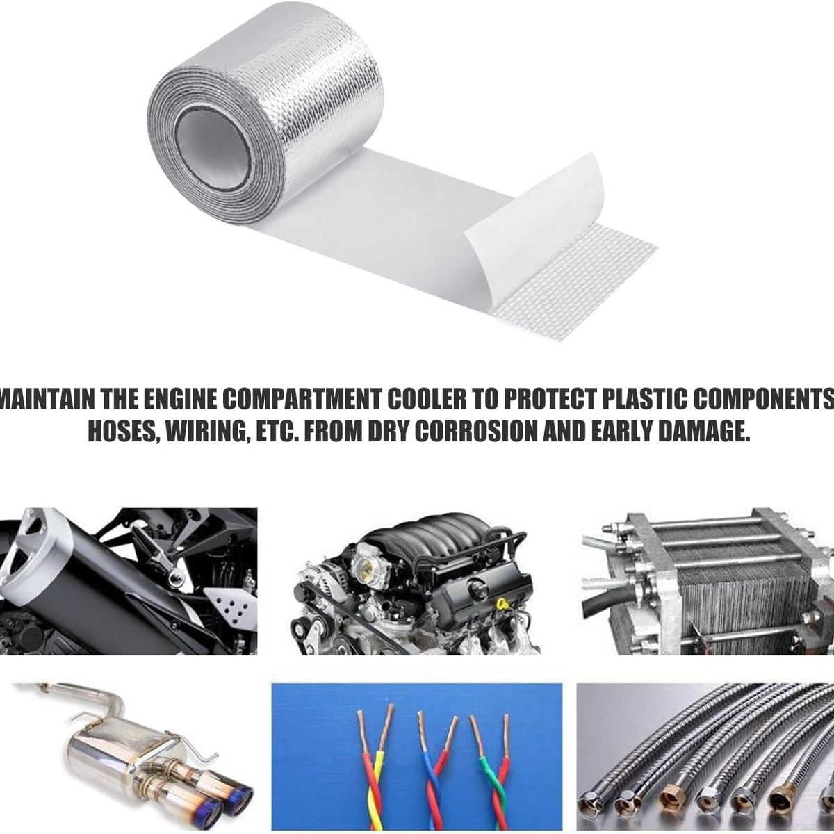 GENERICO - Cinta De Aluminio De Resistente A Altas Temperaturas 5mts