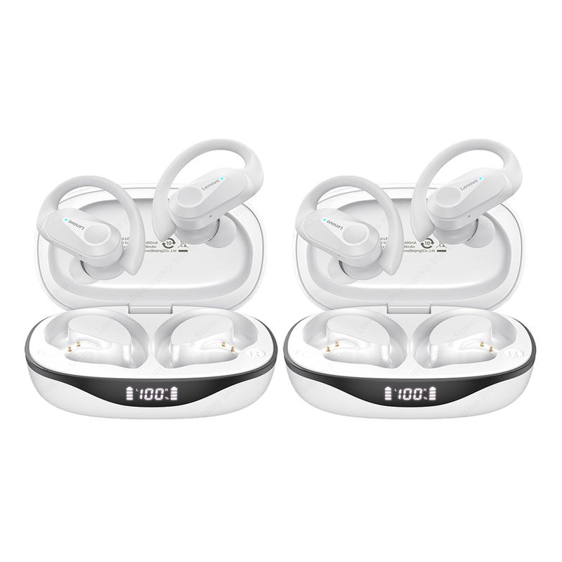 LENOVO - Pack 2 Audífonos Bluetooth LP75 Lenovo Blanco