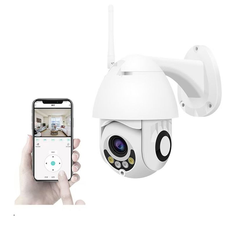 GENERICO - Smart IP66 Waterproof Outdoor WiFi IP Camera with Alarm 360°
