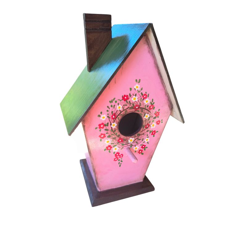GENERICO - Casa de Pájaros  de Madera - Rosa