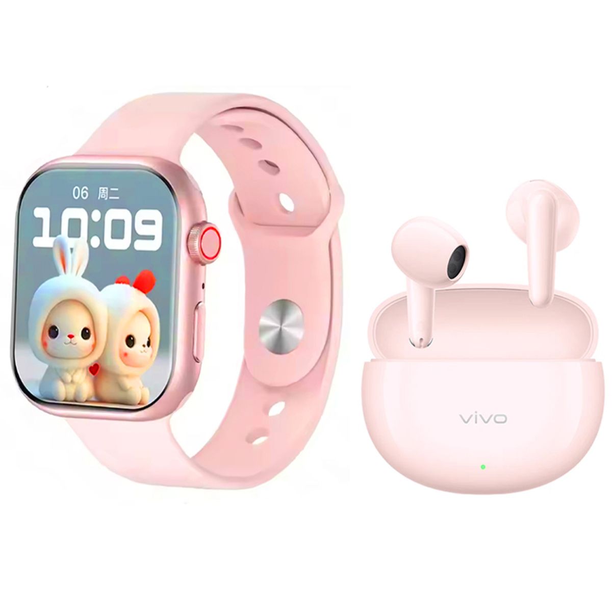 VIVO - Audífonos ViVO Tws Air 3 -Rosa in-ear Bluetooth 5.4 y Watch S10-P