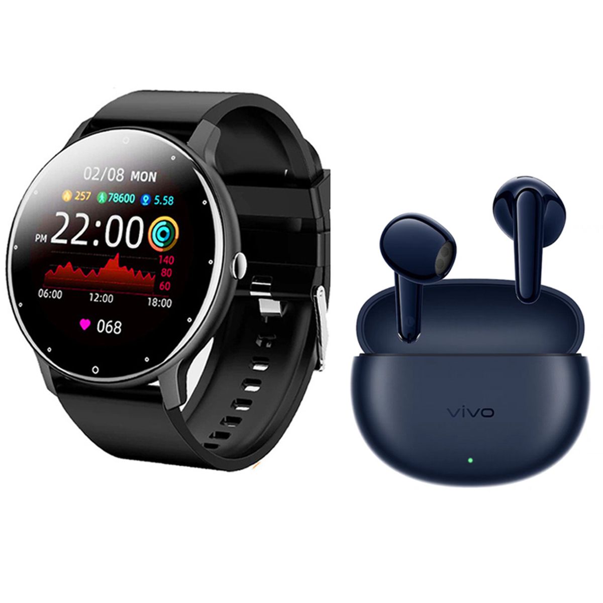VIVO - Audífonos ViVO Tws Air 3 -Azul in-ear Bluetooth 5.4 y Watch S10-B