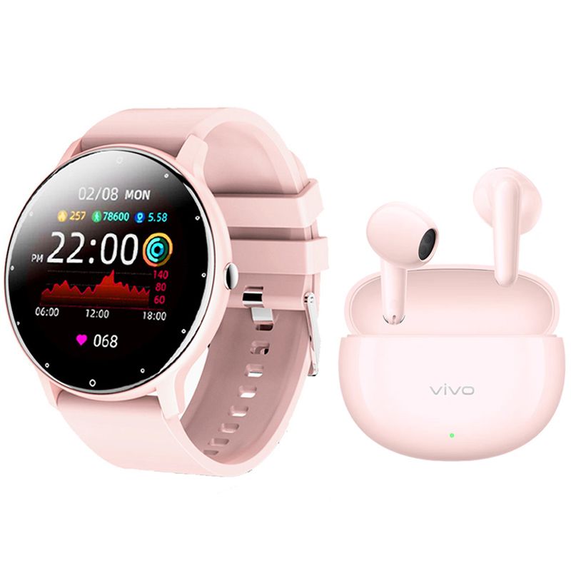 VIVO - Audífonos ViVO Tws Air 3 -Rosa in-ear Bluetooth 5.4 y Watch S10-P