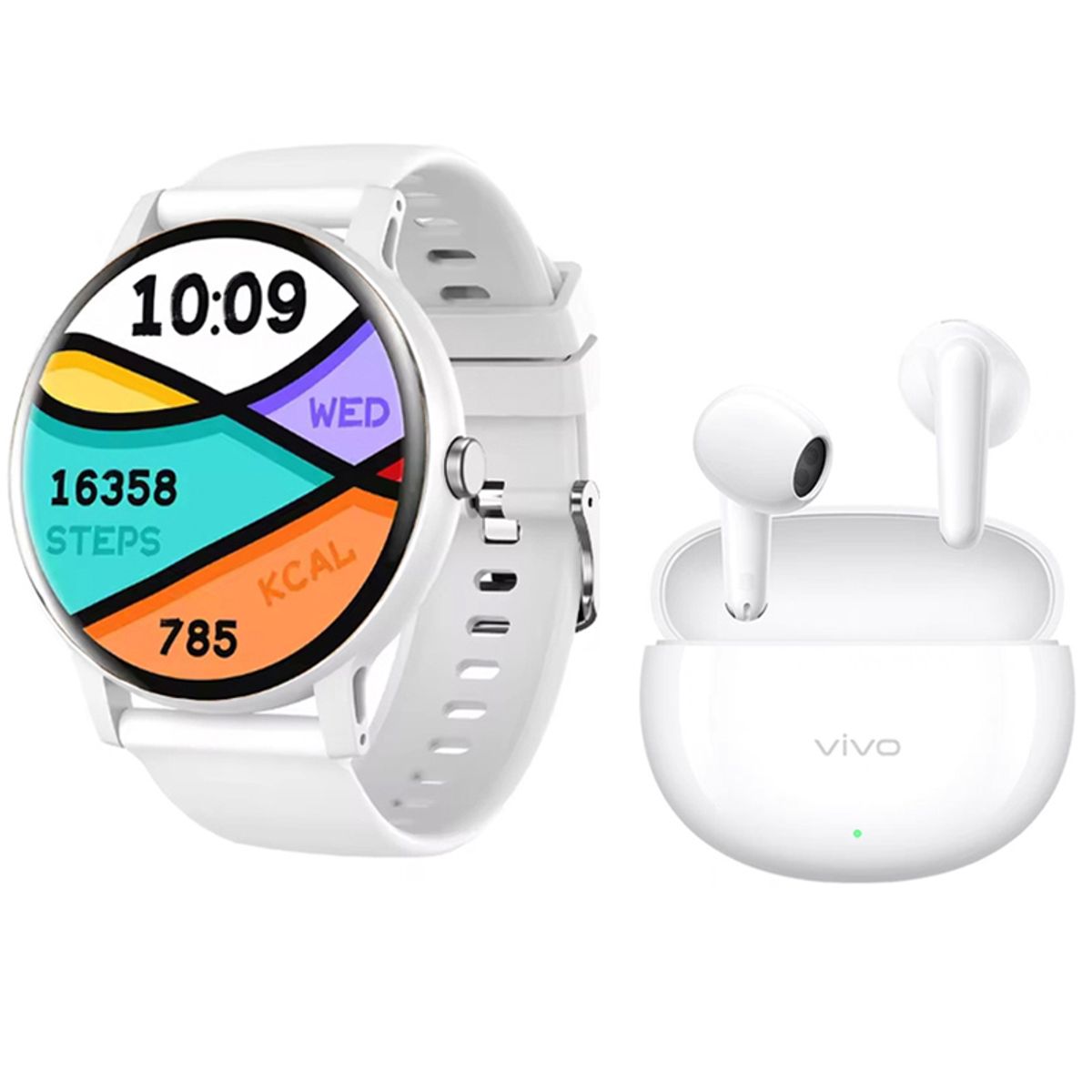 VIVO - Audífonos ViVO Tws Air 3 -Blanco in-ear Bluetooth 5.4 y Watch S10-W