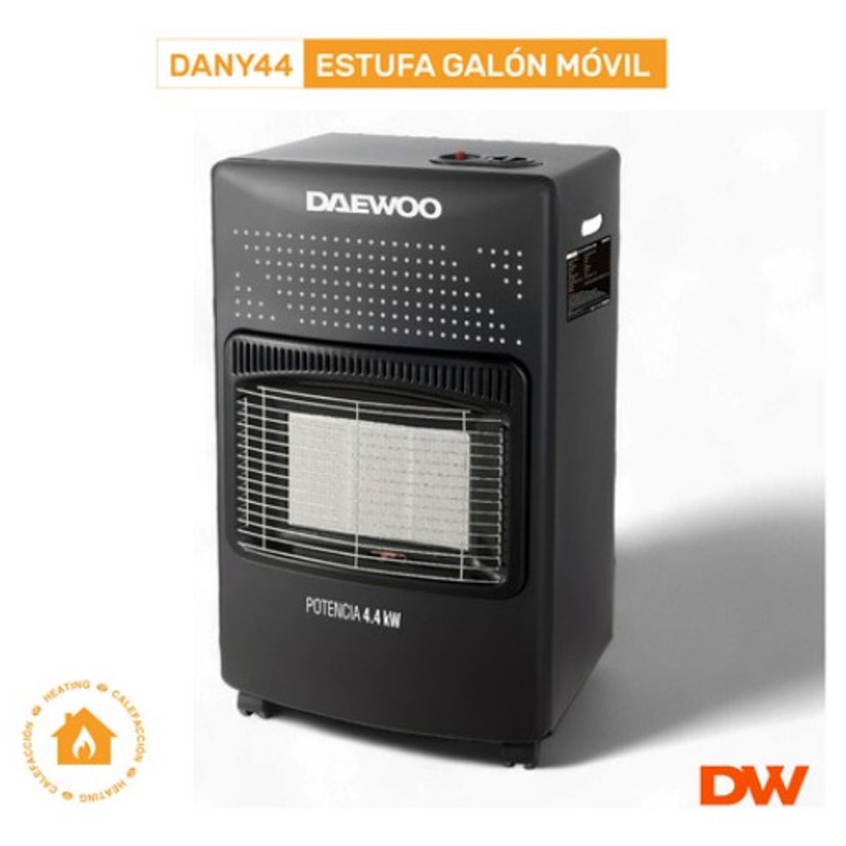 DAEWOO - Estufa A Gas Movil Daewoo Dany44 44 Kw 11 A 15 Kg 3 Niveles