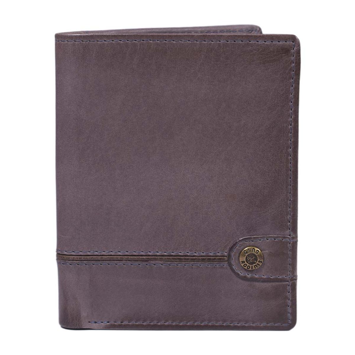 GINO RODINIS - Billetera de cuero Hombre Texas 1161 GrisMarrón