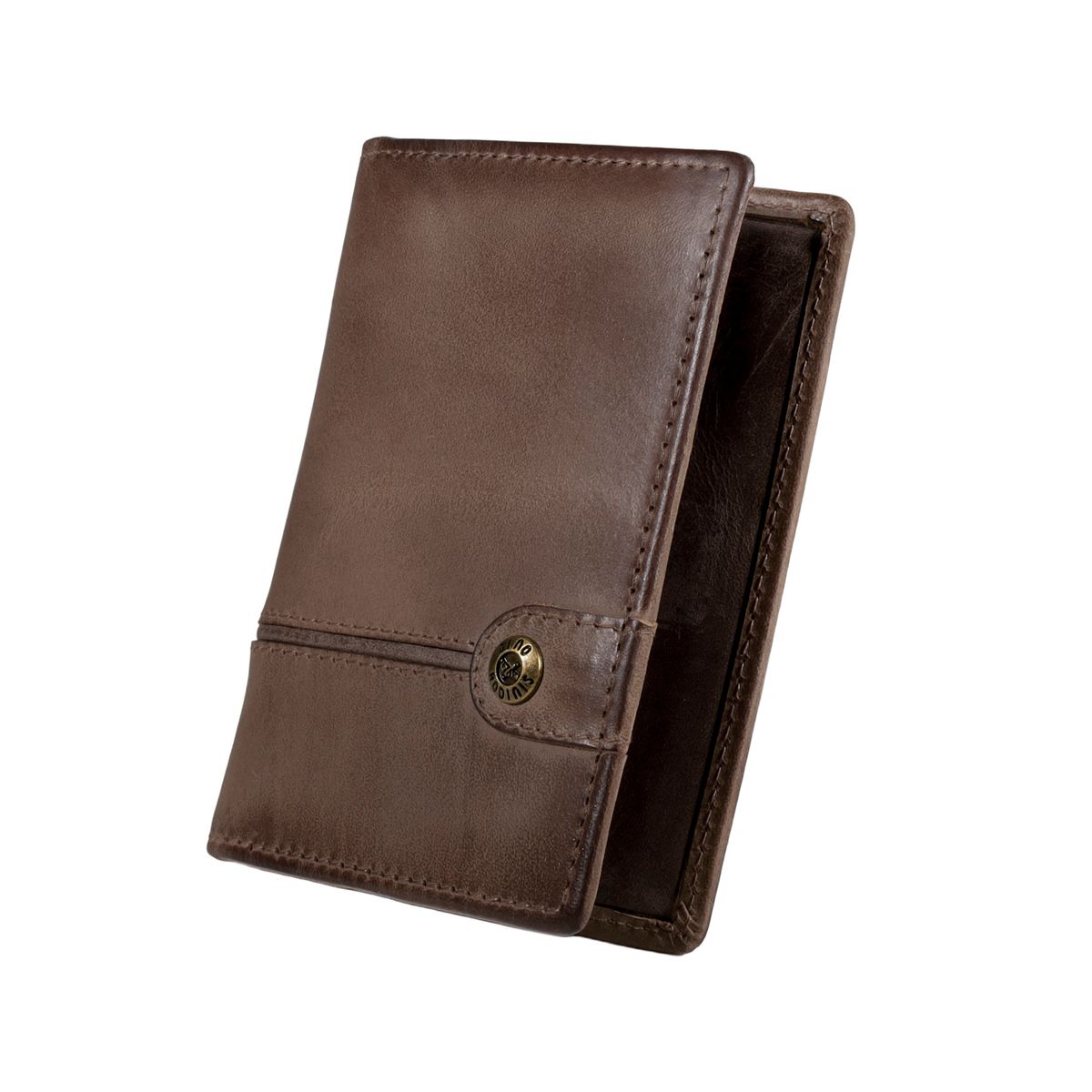 GINO RODINIS - Tarjetero de cuero Hombre Texas 1165 CamelMarrón