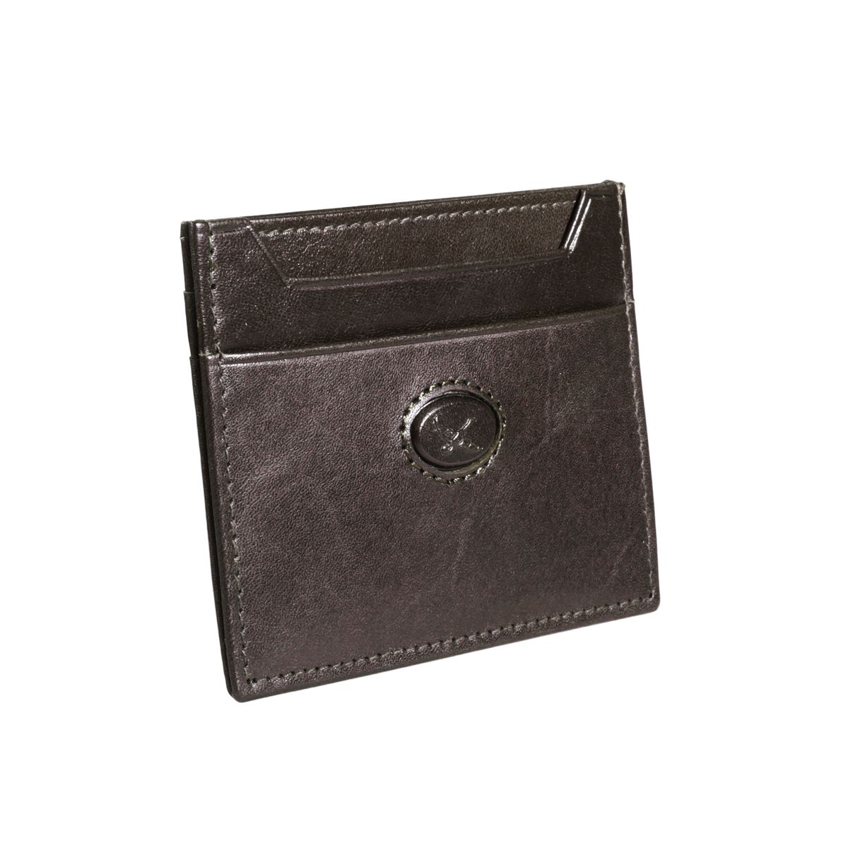 GINO RODINIS - Tarjetero de cuero Hombre Bolonia 1173 - Olivo