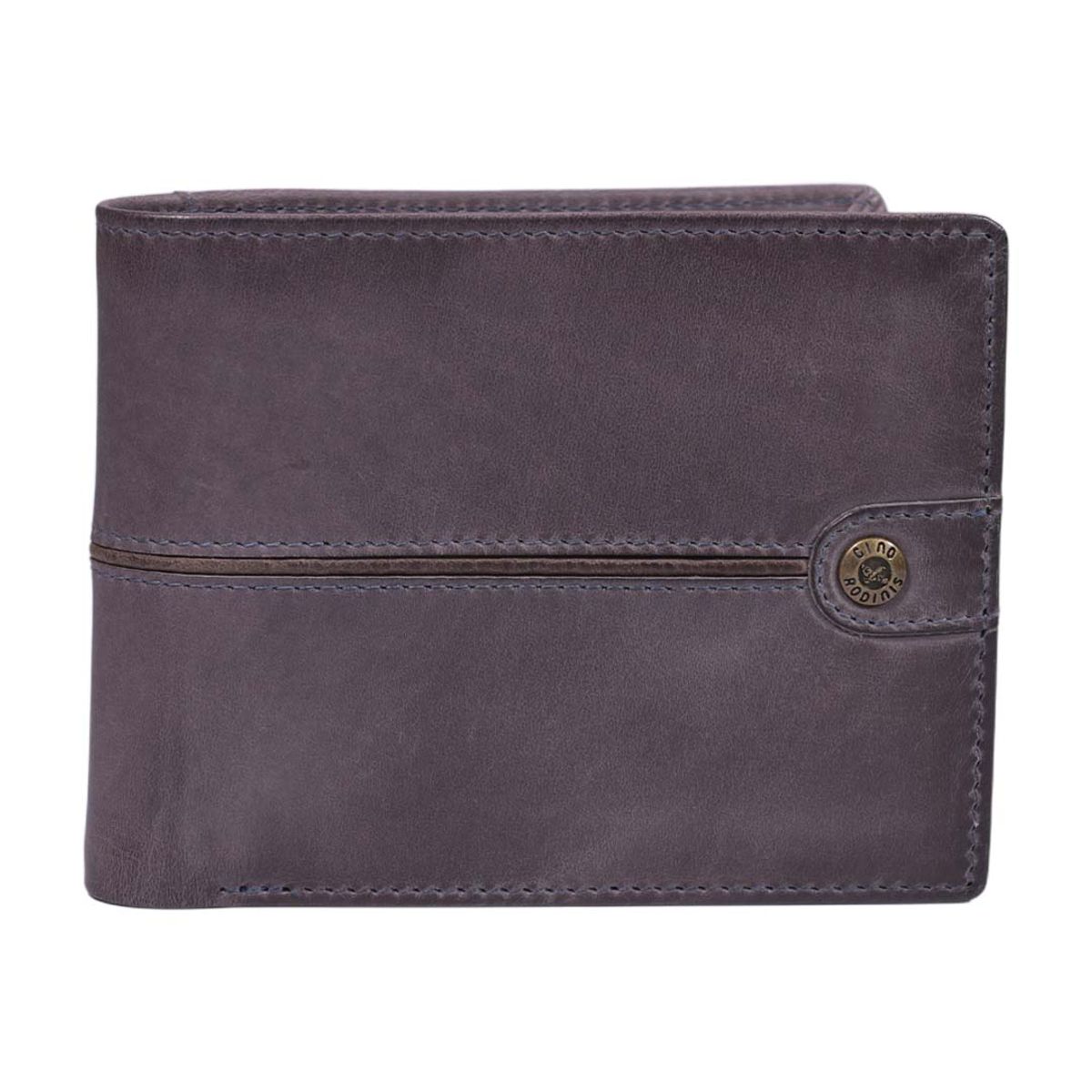 GINO RODINIS - Billetera de cuero Hombre Texas 162 GrisMarrón