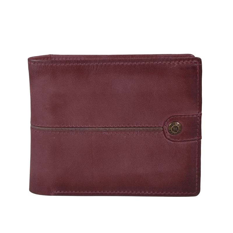 GINO RODINIS - Billetera de cuero Hombre Texas 162 RojoMarrón