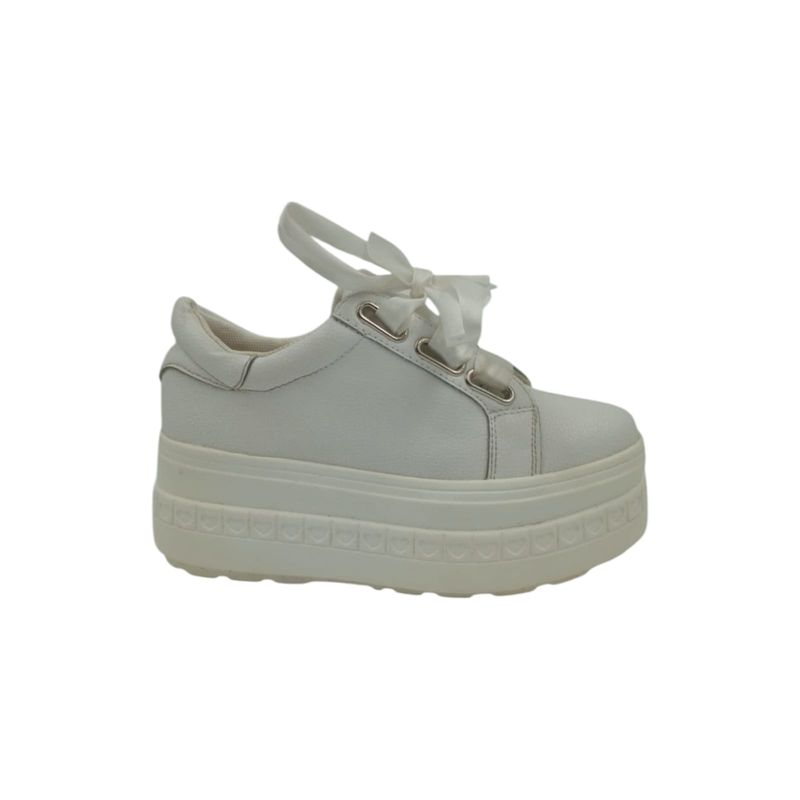 HERIEL - Zapatilla Blanca Plataforma