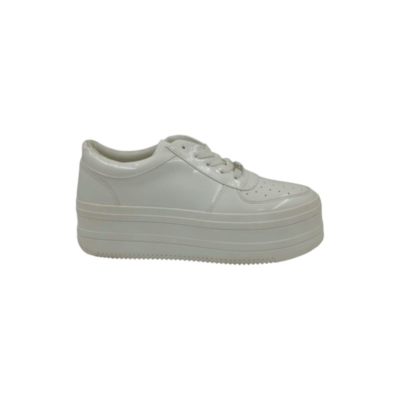 HERIEL - Zapatilla Blanca Plataforma Mujer