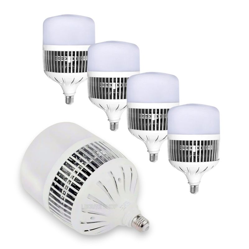 GENERICO - Pack X5 Foco Led Soquete E27 Industrial 100w Lampara Luz Blanca