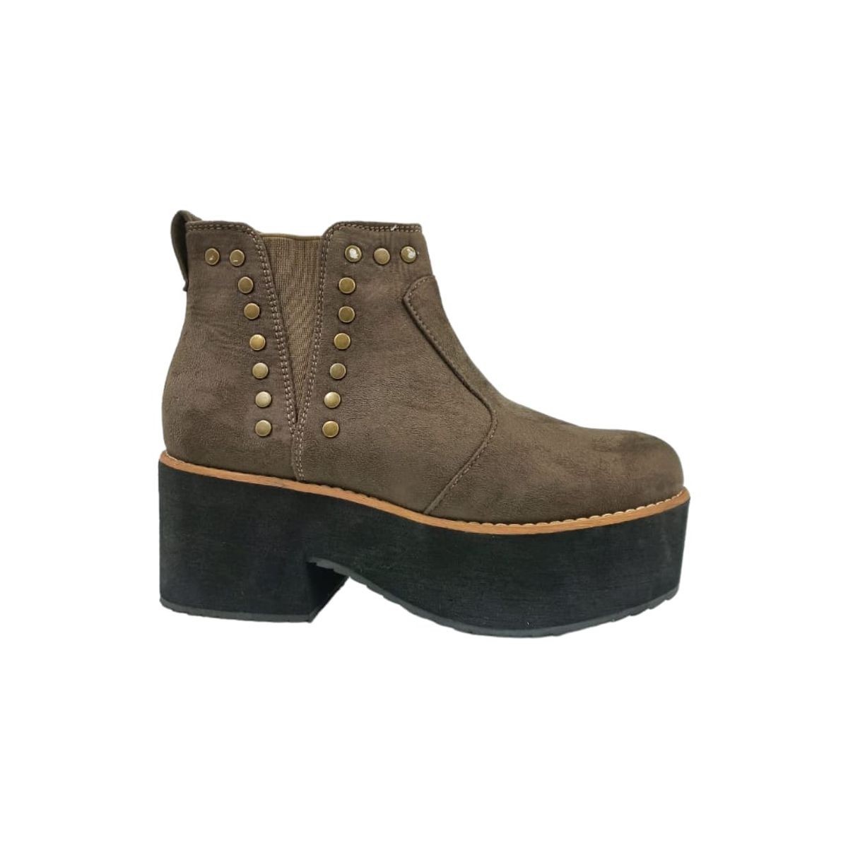 HERIEL - Botín Café Gamuza Plataforma