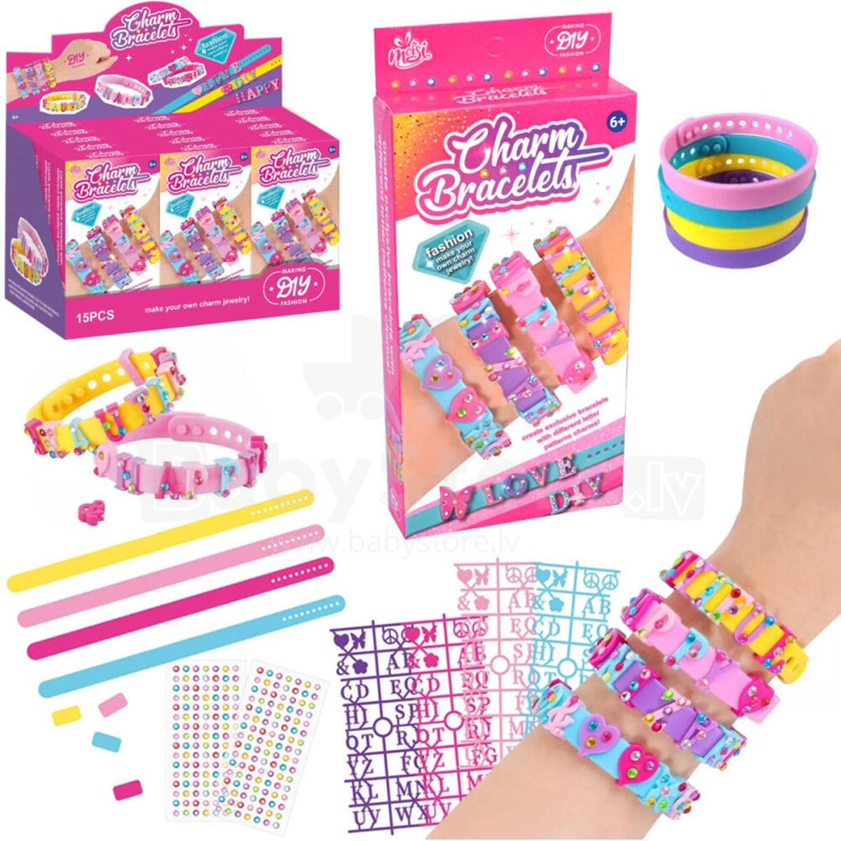 GENERICO - Set Juego Pulseras Manualidades Set Amar Decorar Accesorios