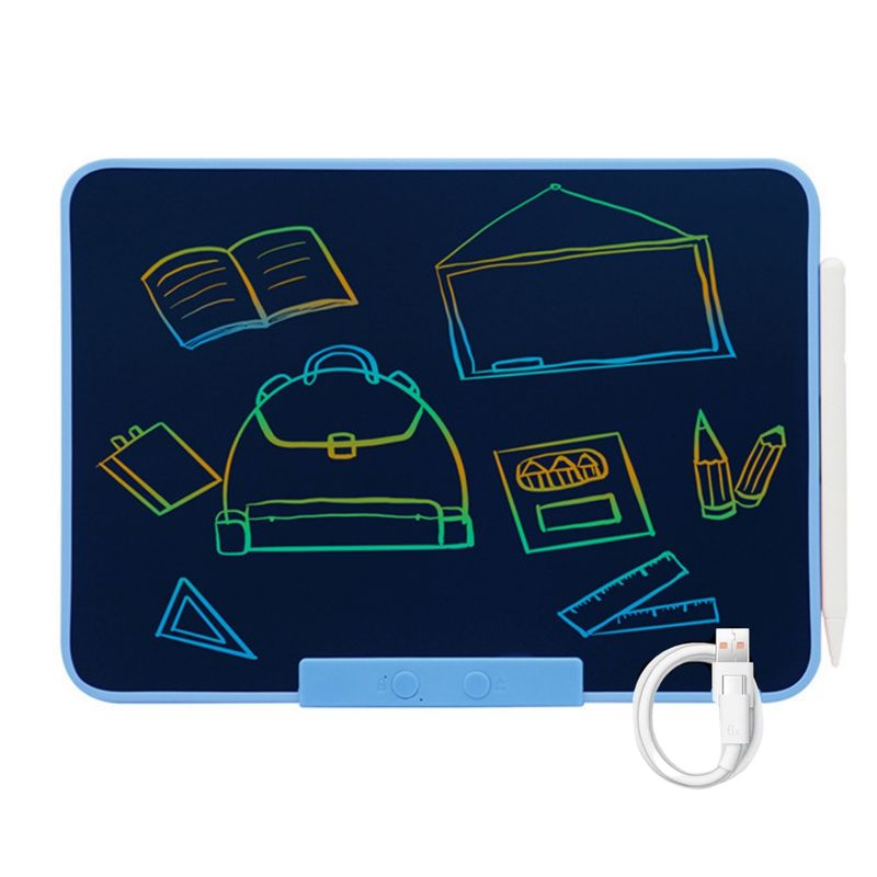 GENERICO - Pizarra Mágica Para Niños Juguete Recargable 16 Tablet Lcd Azul
