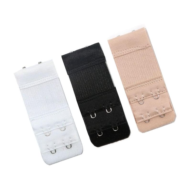 GENERICO - Pack X3 Extensores Para Sosten Brassier Elastico 2 Broches
