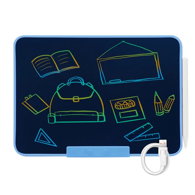GENERICO - Pizarra Mágica Para Niños Juguete Recargable 16 Tablet Lcd Azul