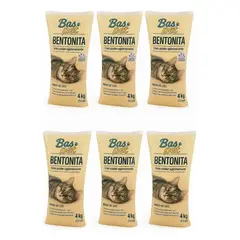 GENERICO - Arena Sanitaria Para Gatos Aglutinante 6 Unidades 24 Kilos