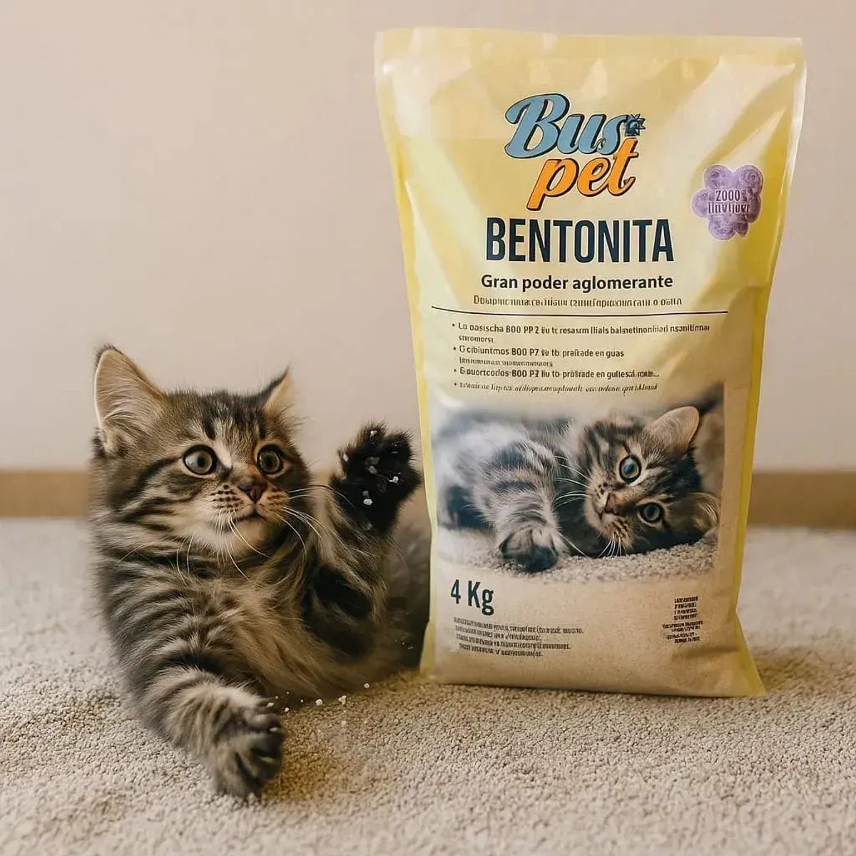 GENERICO - Arena Sanitaria Para Gatos Aglutinante 6 Unidades 24 Kilos