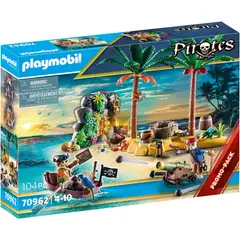 PLAYMOBIL - LA ISLA DEL TESORO PIRATA CON BOTE PM70962