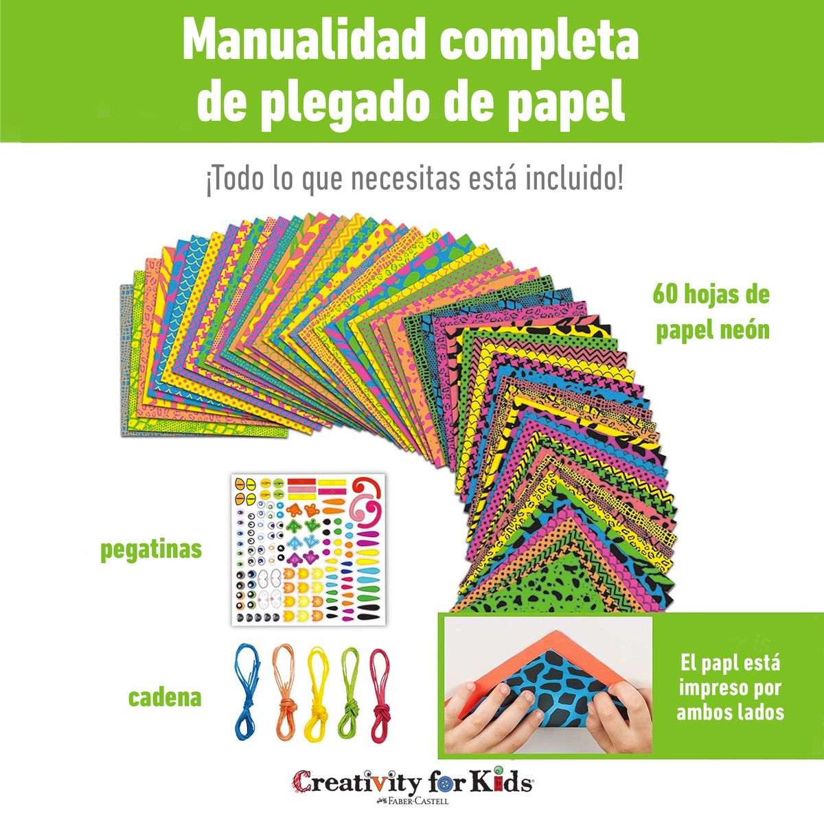 FABER-CASTELL - Creativity for Kids: Origami Kit de papel plegable