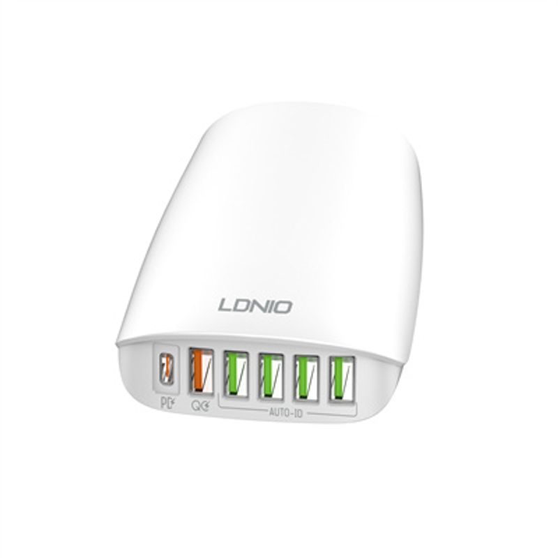 LDNIO - Cargador Rápido 65W 5 Puertos LDNIO A6573C